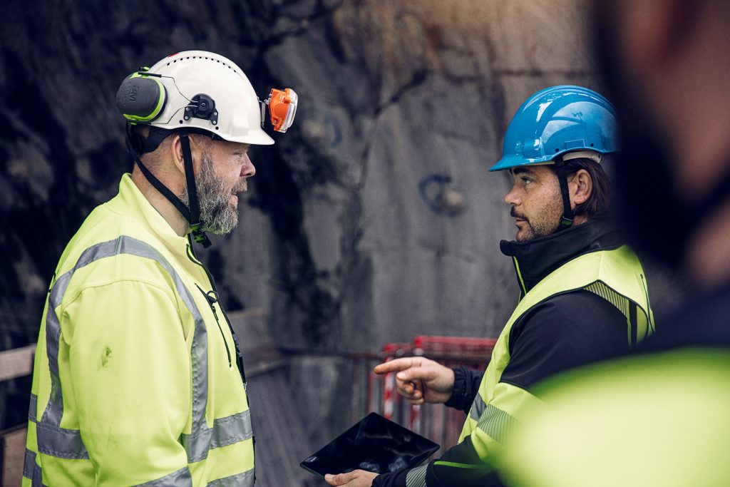 men at construction site