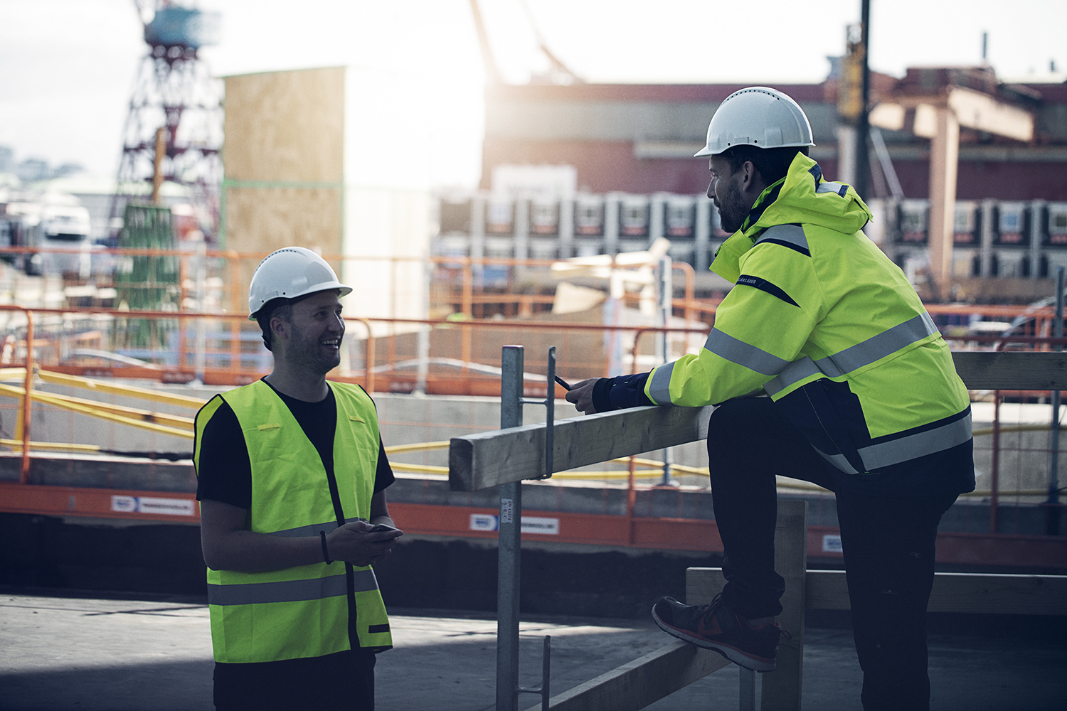 men at construction site